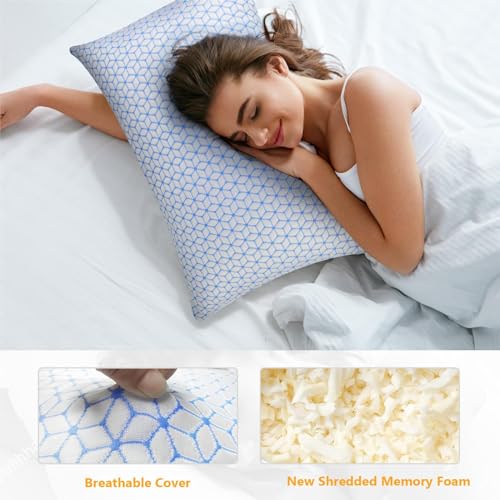 King Size Set of 2 Shredded Memory Foam Pillows R79518
