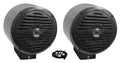 Black Aluminum Surface Mount Boat Speakers H3239