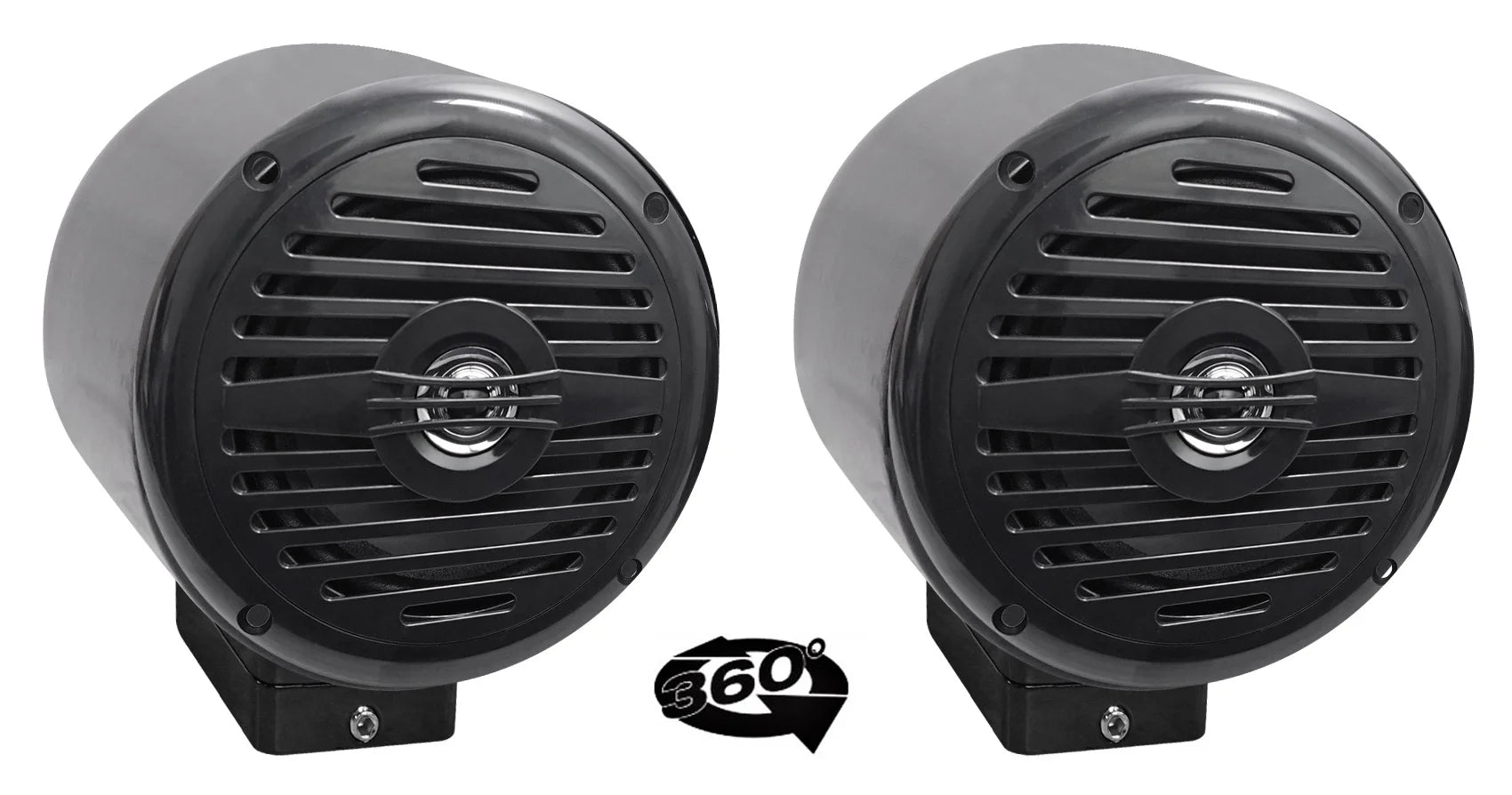 Black Aluminum Surface Mount Boat Speakers H3239