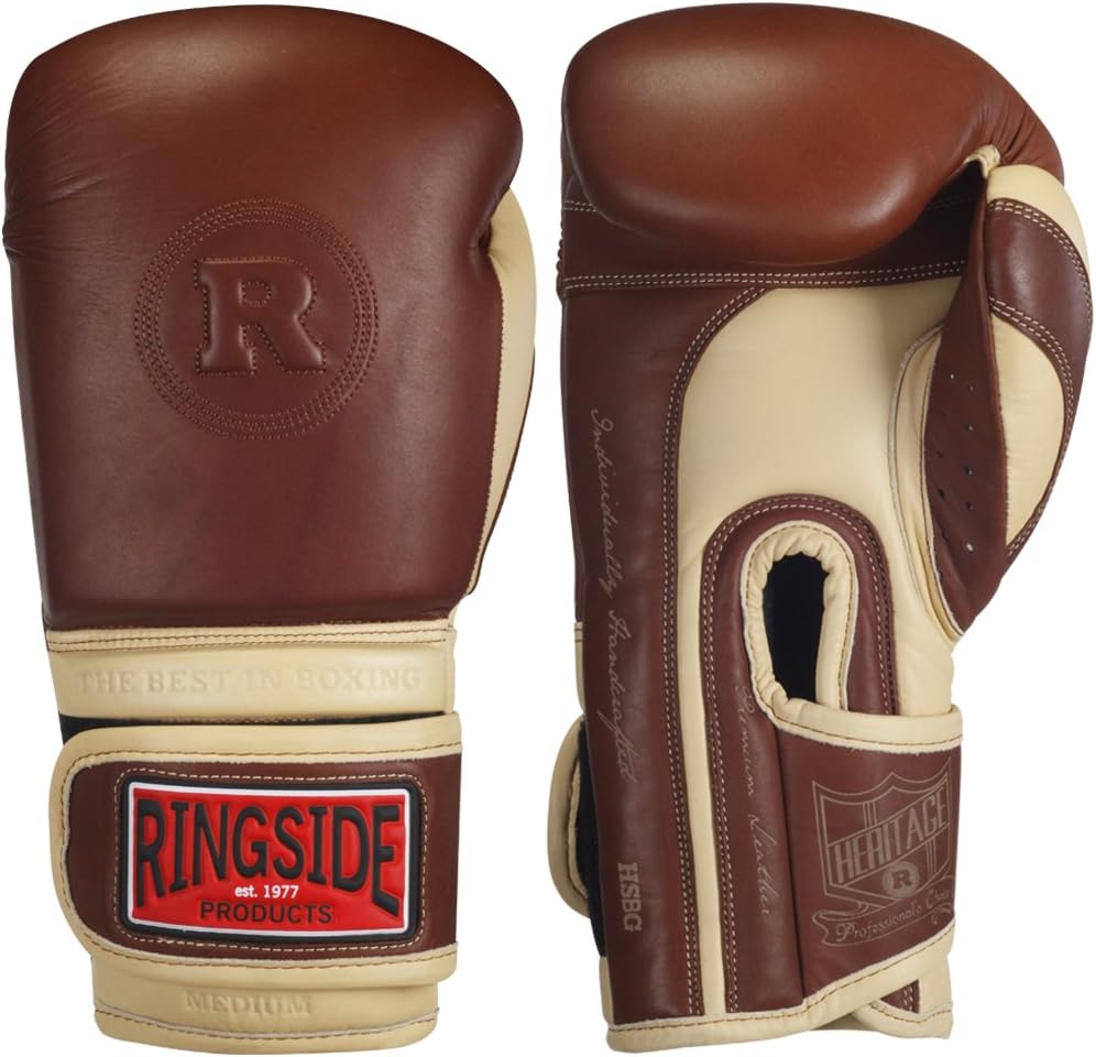 Tan Genuine Leather Boxing Training Sparring Gloves F179697