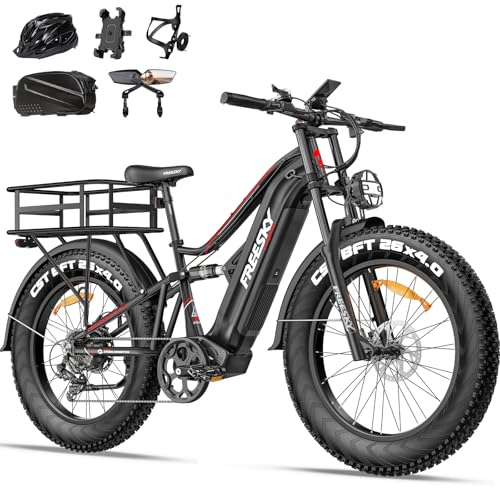 26" Fat Tire Full Suspension Electric Mountain Bike with 48V 30Ah Battery K19616