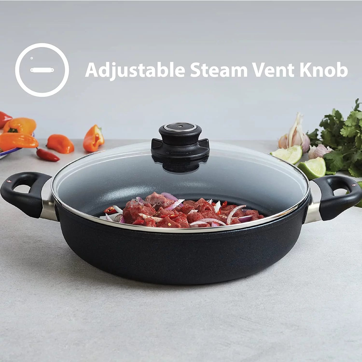 10 Piece Nonstick Diamond Coated Aluminum Cookware Set G996029