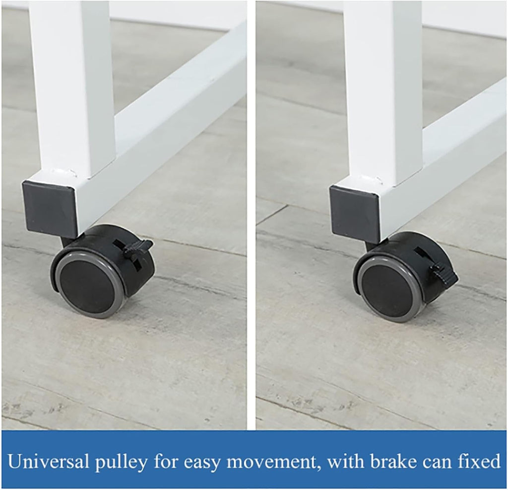 Over-Bed Tables with Wheels Height and Length Adjustable Rolling Mobile Laptop Cart Desk O543527
