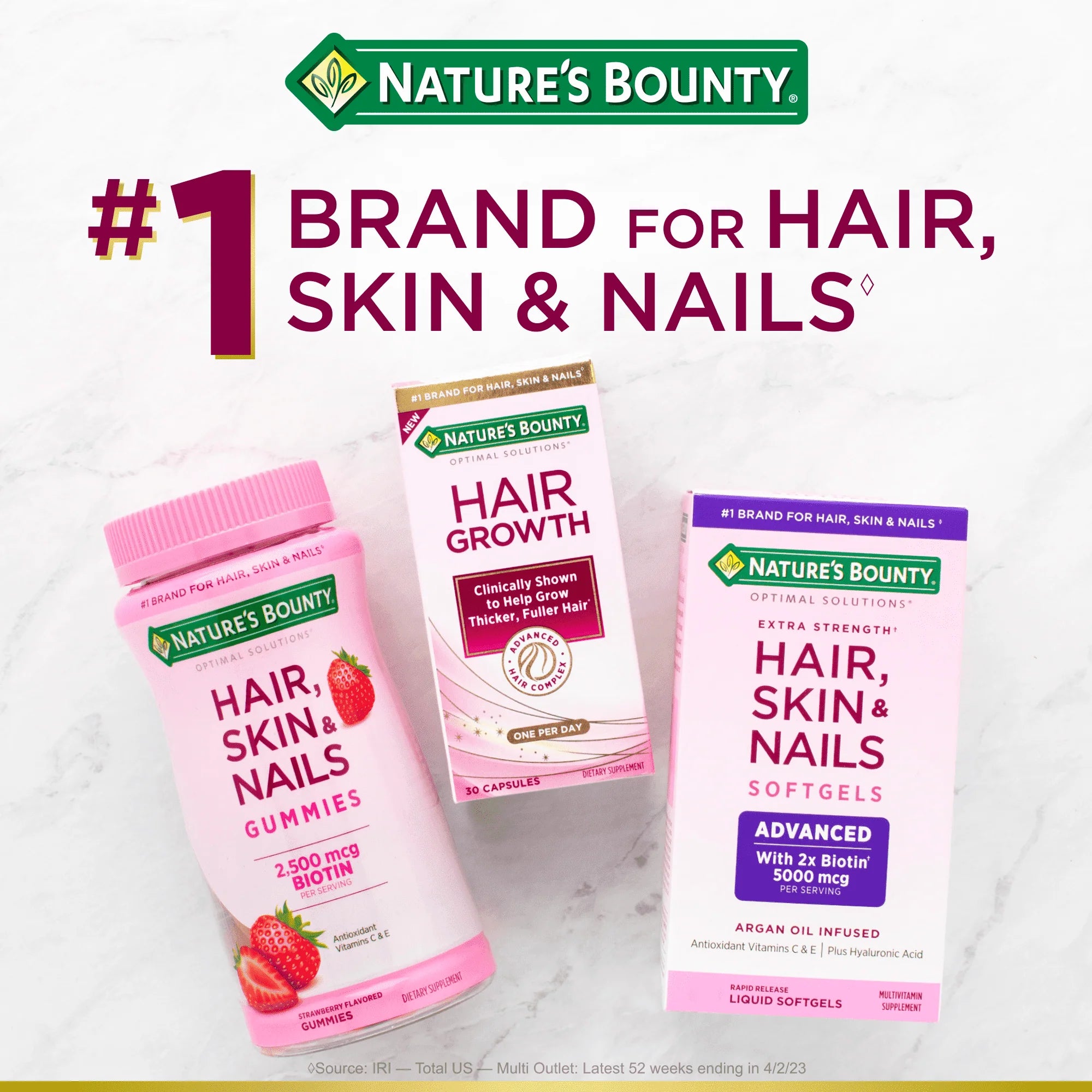 Advanced Hair, Skin and Nail Biotin & Vitamins A, C, & E Softgels, 150 Count L961513