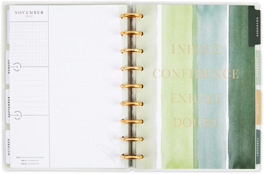 18 Month Daily Weekly Monthly Disc-Bound Planner 7” x 9 ¼” H959