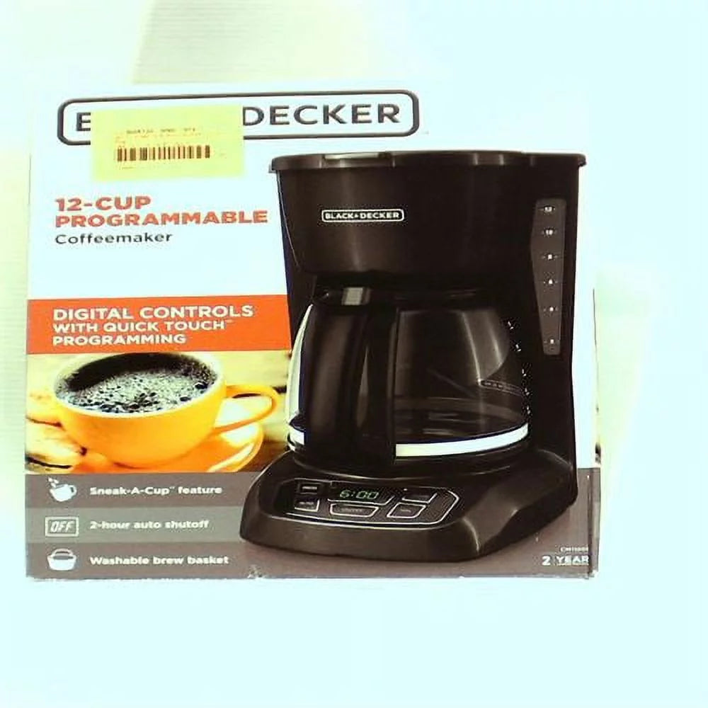 12 Cup Programmable Coffee Maker Black L1201