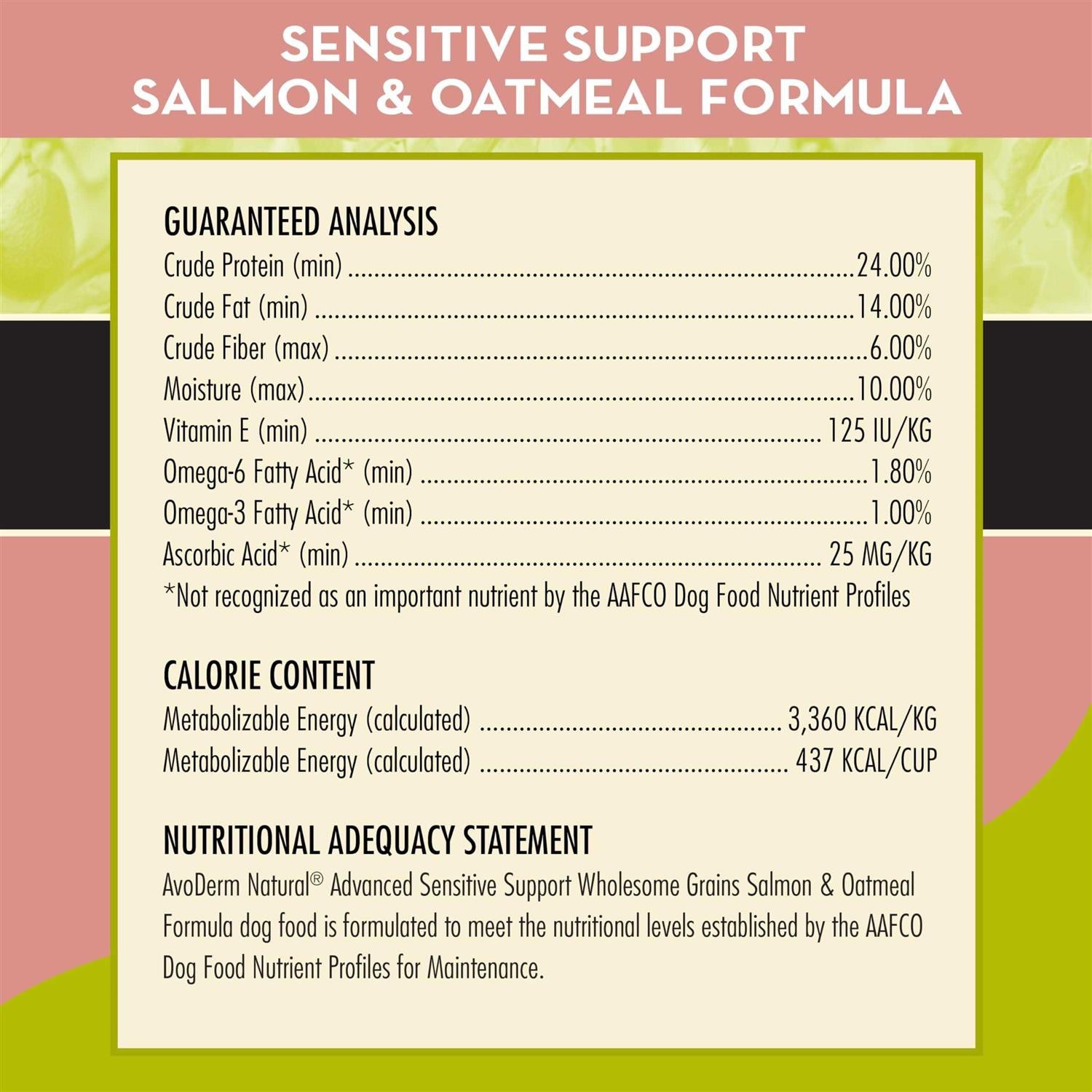 Salmon & Oatmeal Formula Dry Dog Food J4103