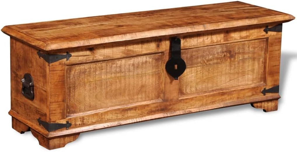Solid Wood Storage Chest 43.3" x 13.8" x 15.7" F467274
