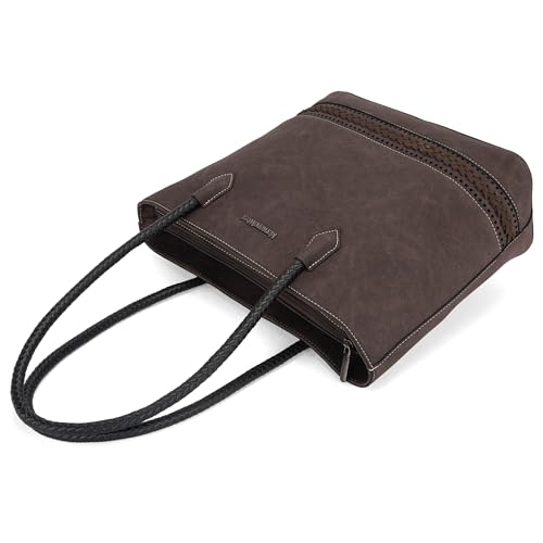 Large Woven Tote Bag with Zipper A2117