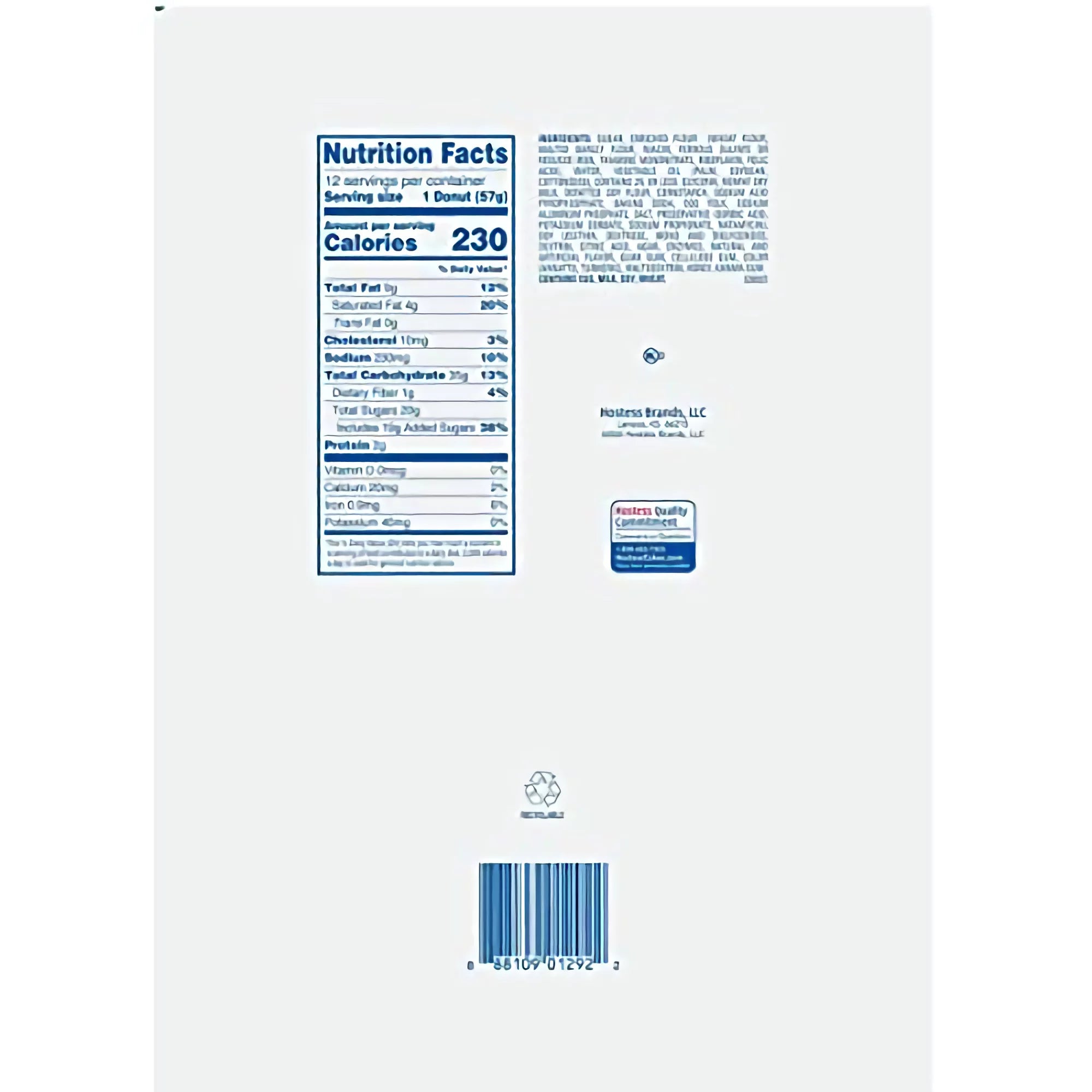 6 Count Box 4 Ounces Glazed Donuts H396