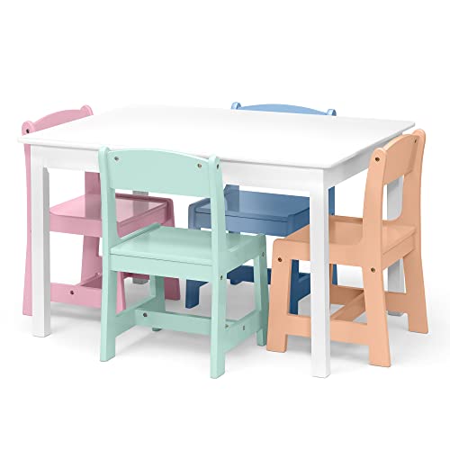 White Table with 4 Chairs L361524