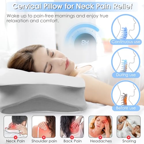 Memory Foam Cervical Neck Pillow O7663