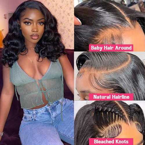 14 Inch Body Wave Lace Front Human Hair Wig X705