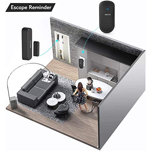 Door Chime with 500ft Operating Range 52 Chime Adjustable Volume Mute Mode LED Indicators N197719
