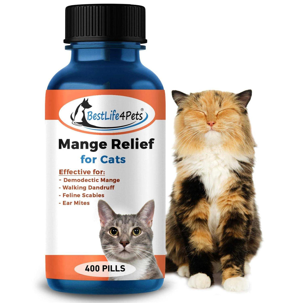 Demodectic Mange and Scabies Relief for Cats Ear Mites & Itch Relief Supplements for Cat Itching Relief N78029