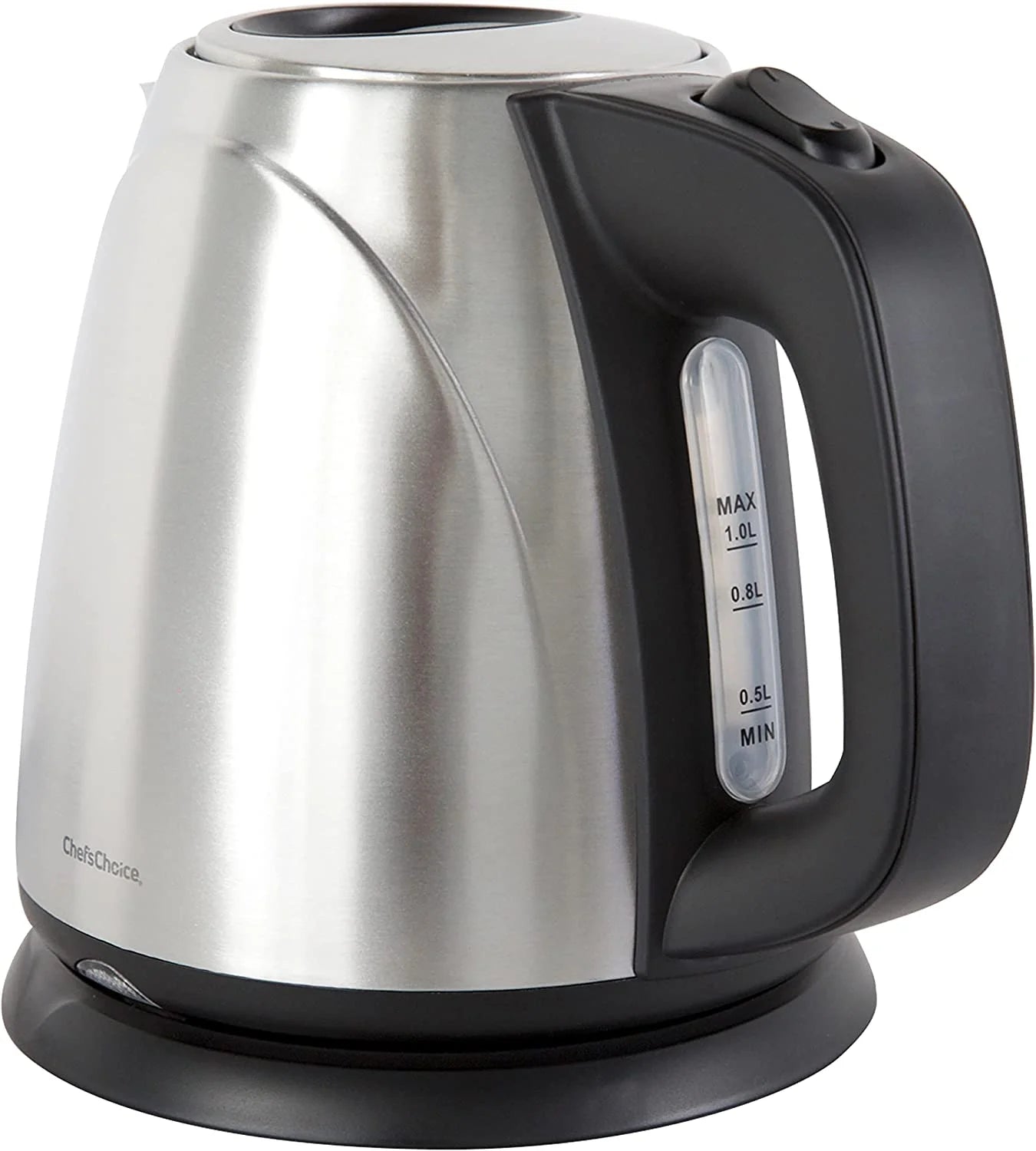 Cordless Compact Electric Kettle in Brushed Stainless Steel, 1-Liter, Silver X468516