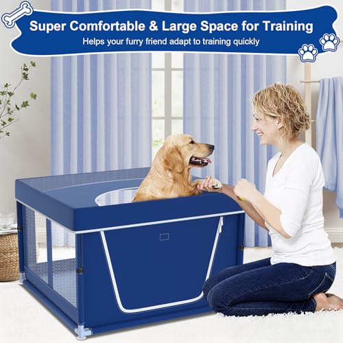 Blue Puppy Playpen with Top Cover G5289
