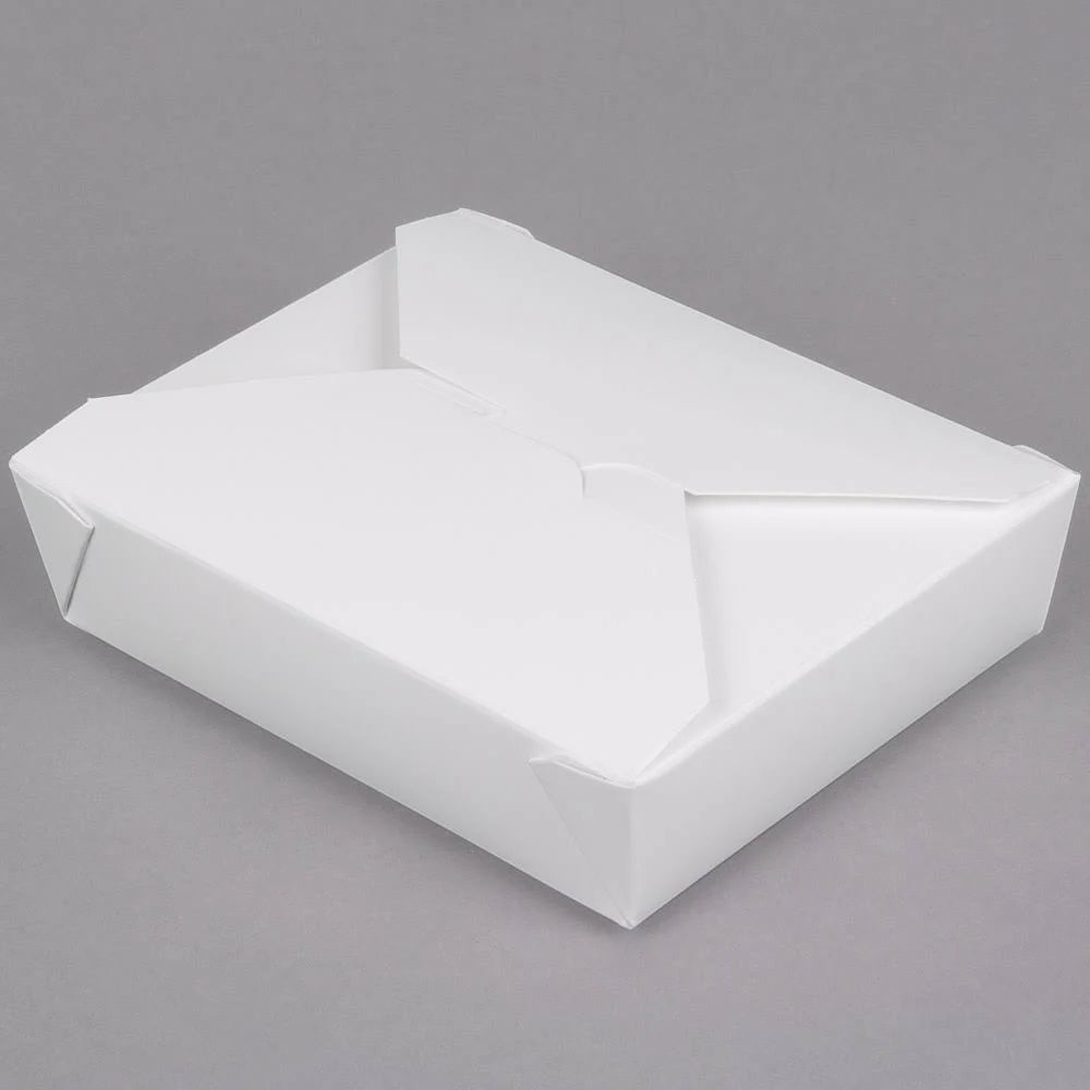 White Microwavable Paper Take-Out Container - 240/Case Y554410