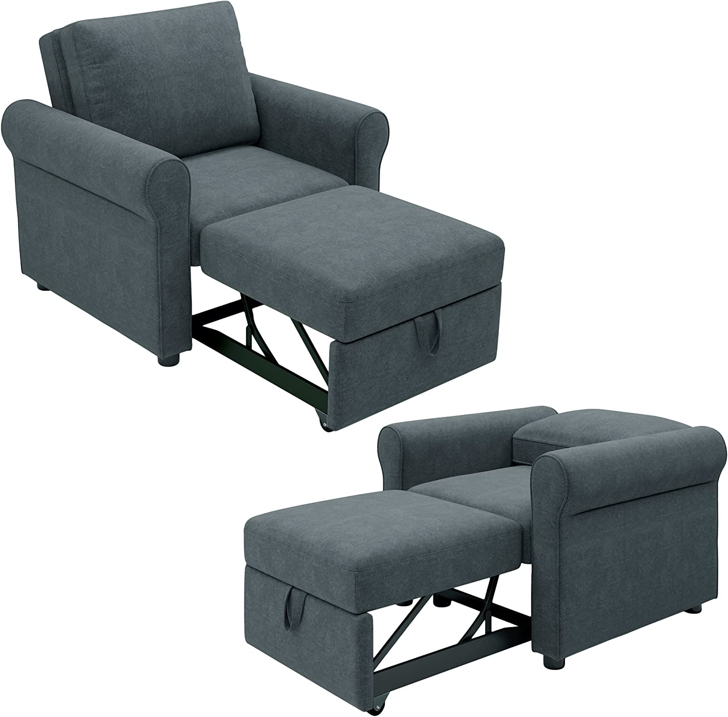 Dark Blue 3-In-1 Single Sofa Bed R758339