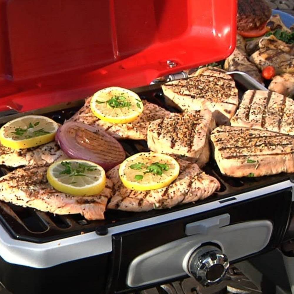 Red Portable Tabletop Gas Grill F525388