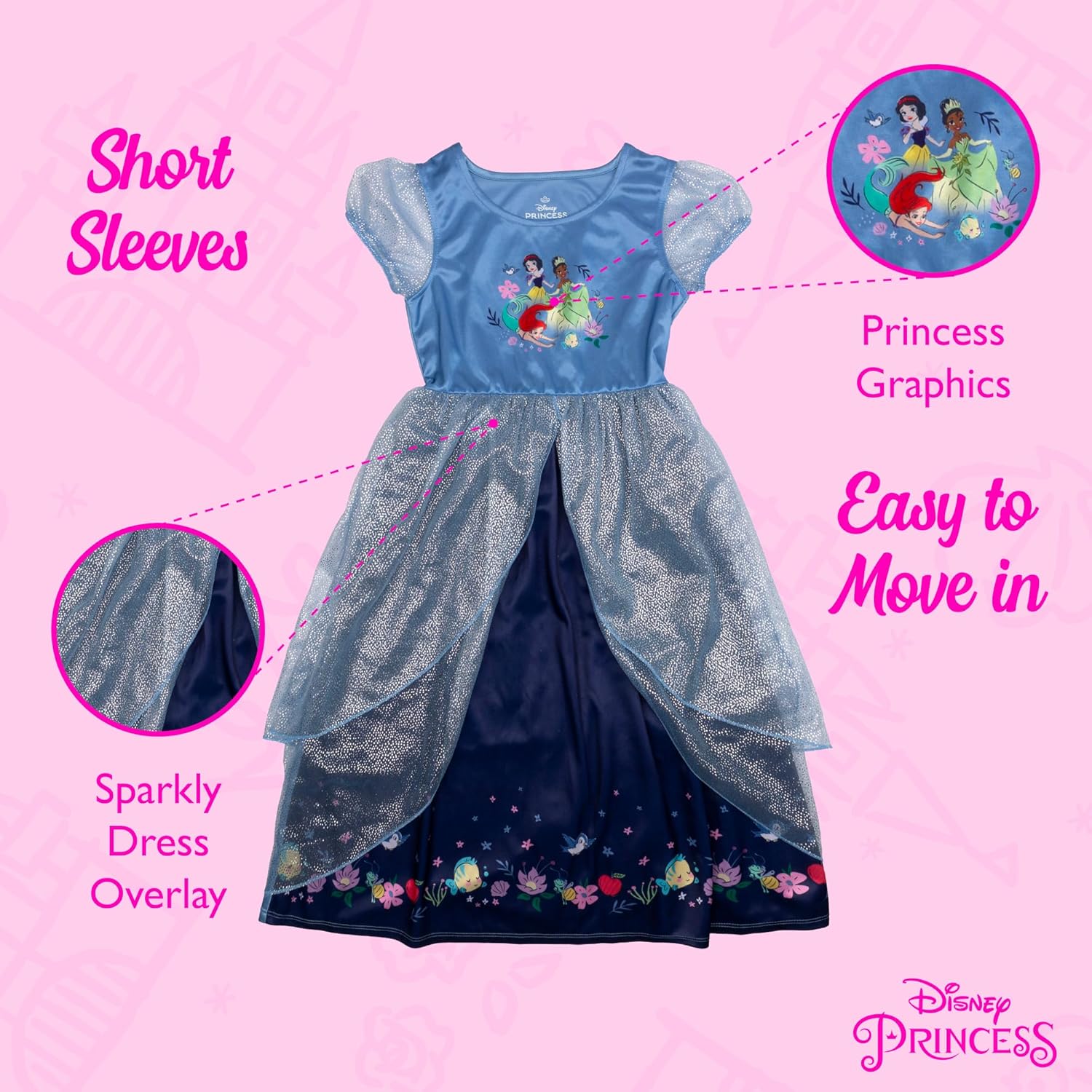 Girls' Fantasy Gown Nightgown, 3T P386800