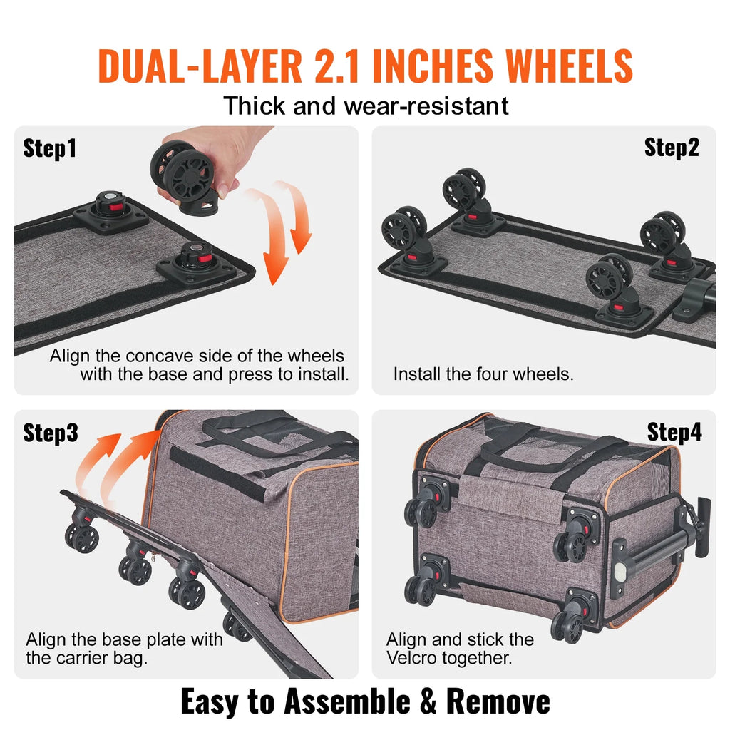 Gray Rolling Pet Vehicle S535