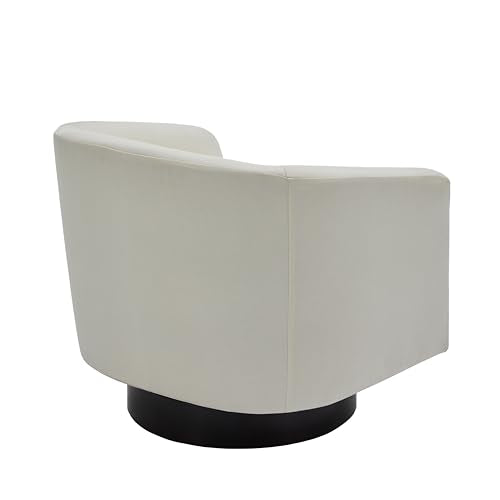 Flax Khaki Fabric Swivel Barrel Accent Chair R207