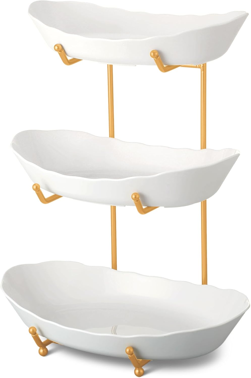 3 Tier Acrylic Fruit Bowl with Metal Rack P9891
