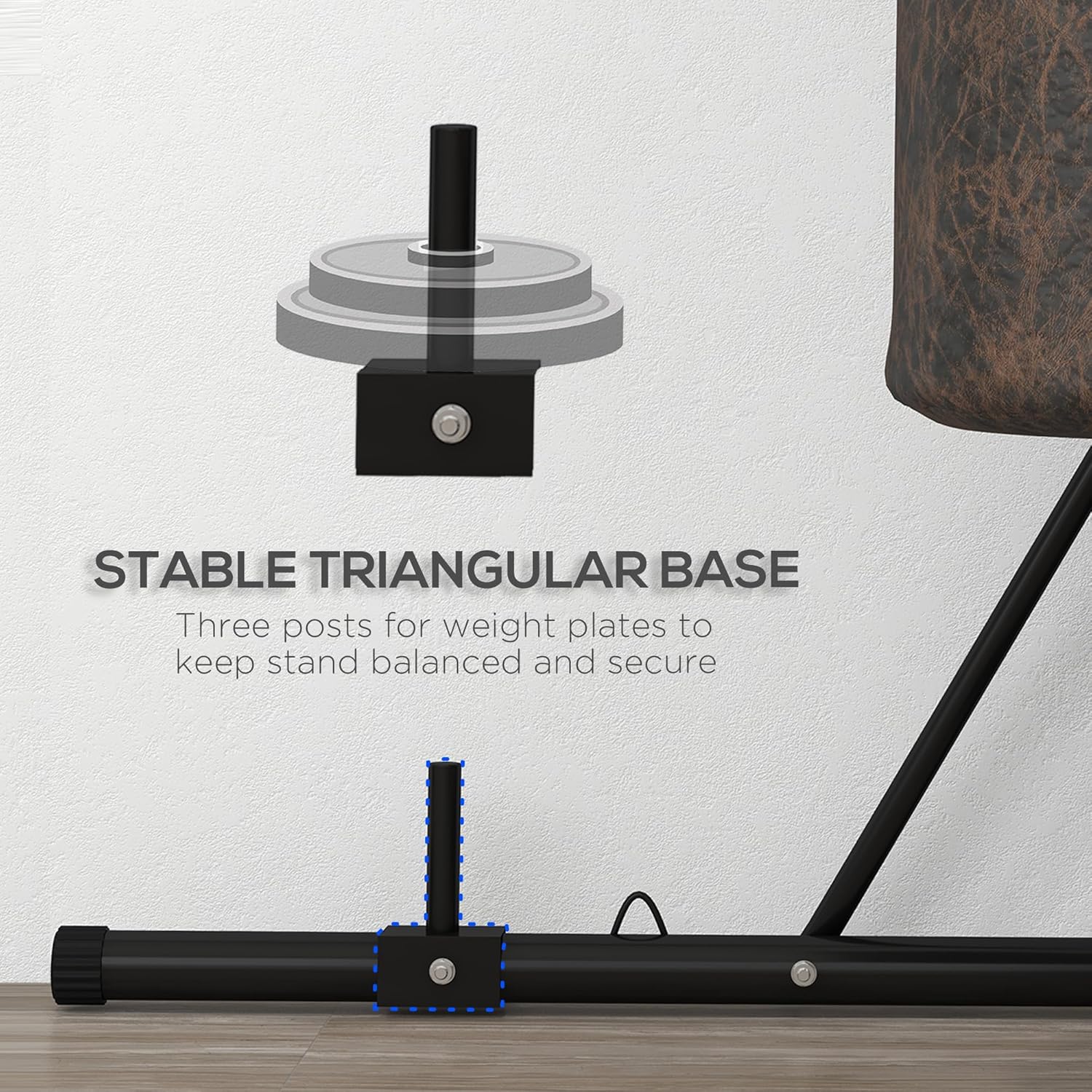Height Adjustable Heavy Bag Stand with Weighted Base R387193