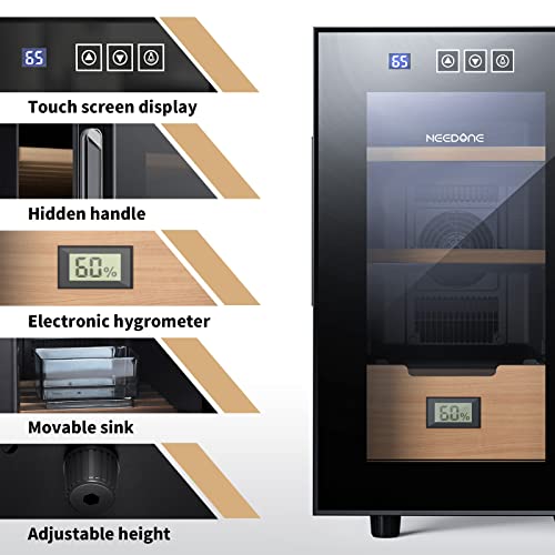 23L Cooler Humidor with Spanish Cedar Wood Shelves and Digital Hygrometer D1683