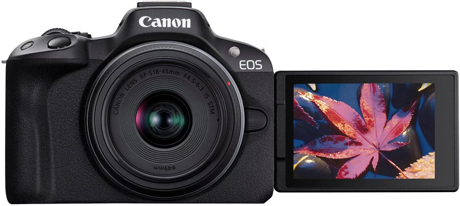 4K Video Mirrorless Camera with RF-S 18-45mm Lens and 20 Accessories G57667
