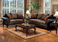 Traditional Brown & Espresso Living Room Set 6pcs G837