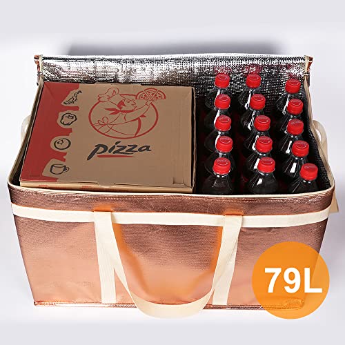 Insulated Food Delivery Bag, Black-Red, 1Pk H623