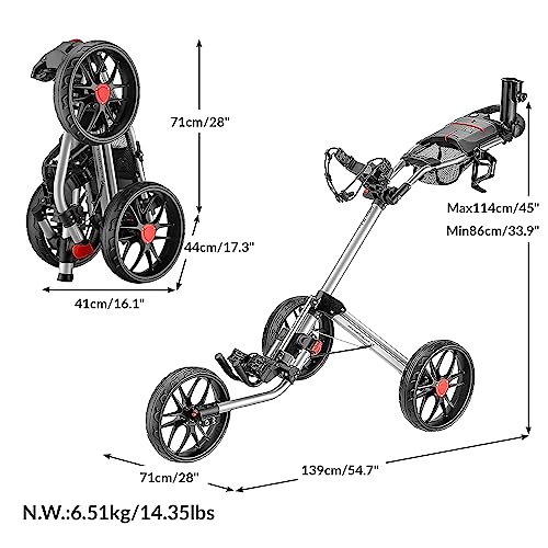 Deluxe Quad-Fold Golf Push Cart R786