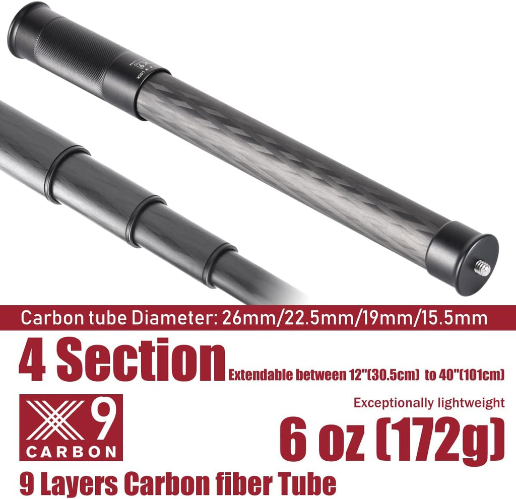 4 Section Carbon Fiber Extension Pole with 1/4 Screw Mount J347391