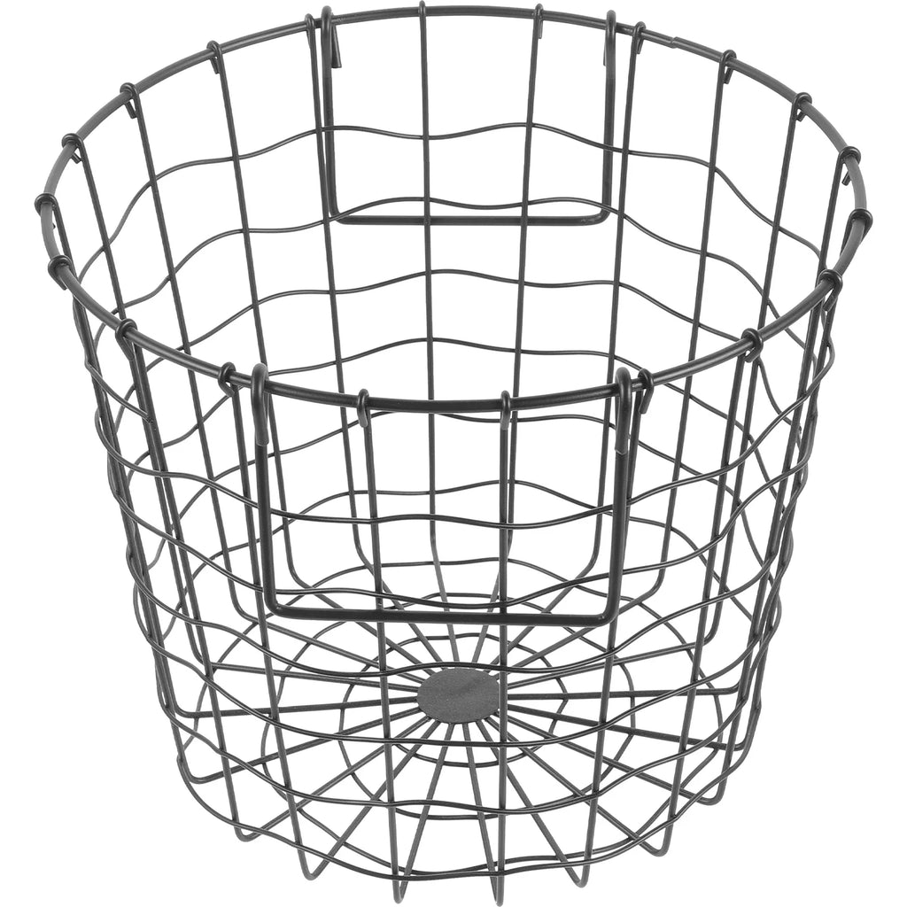 Round Iron Firewood Storage Basket (black) A812726