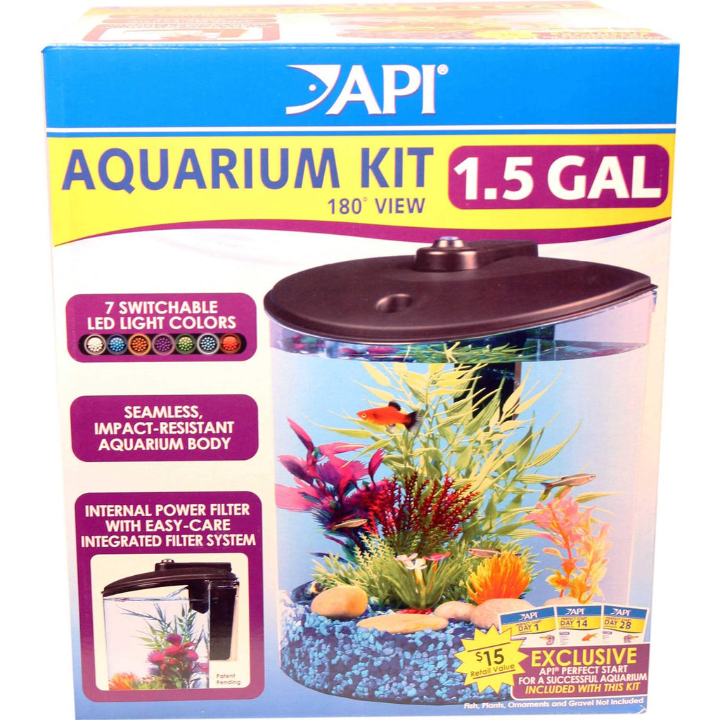 1.5-Gallon Fish Tank with LED Lighting and Power Filter I9858