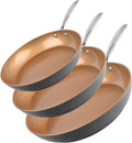 8" 10" 12" Nonstick Ceramic Chef's Skillet Set V2385