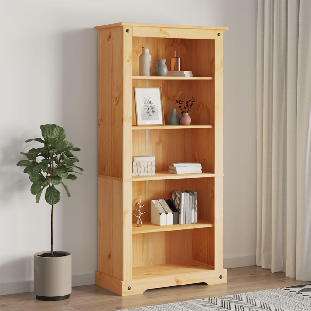 5-Tier Bookcase Mexican Pine 81x40x170 cm S740745