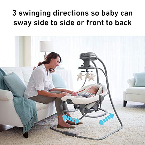 Removable Swing Seat Swing and Rocker with 6 Swinging Speeds E982