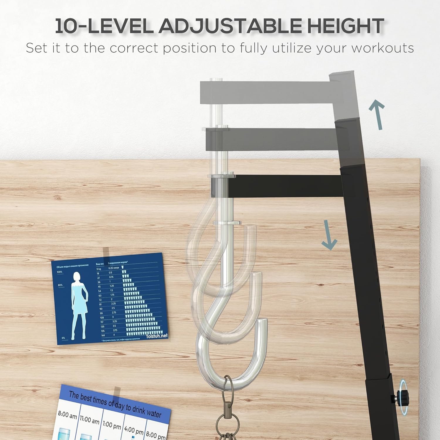 Height Adjustable Heavy Bag Stand with Weighted Base R387193