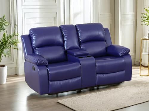 Leather Red Reclining Loveseat Double Recliner Sofa Couch U70538