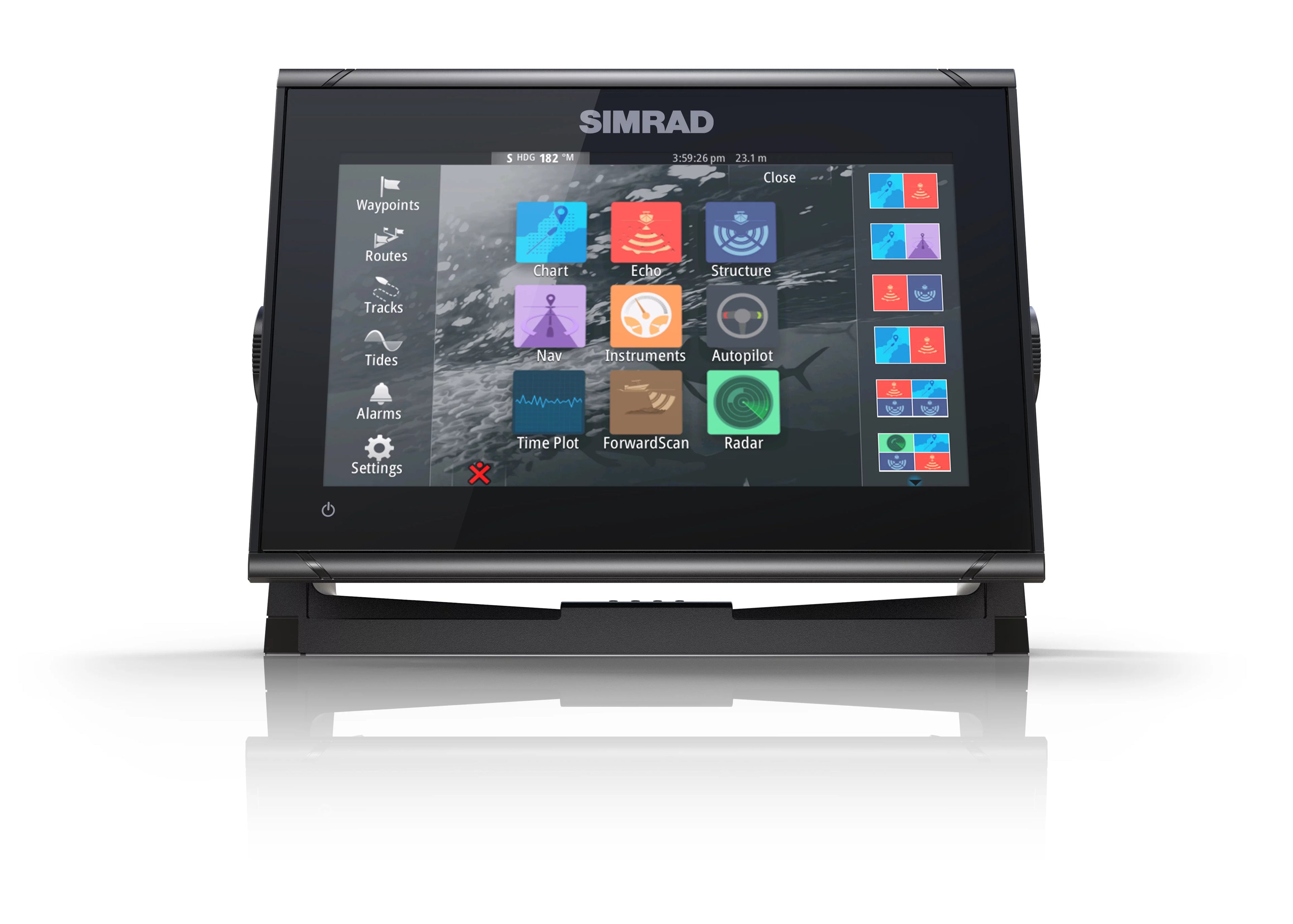 GO9 XSE GPS Chart-Plotter with Active Imaging 3-in-1 Transducer W922