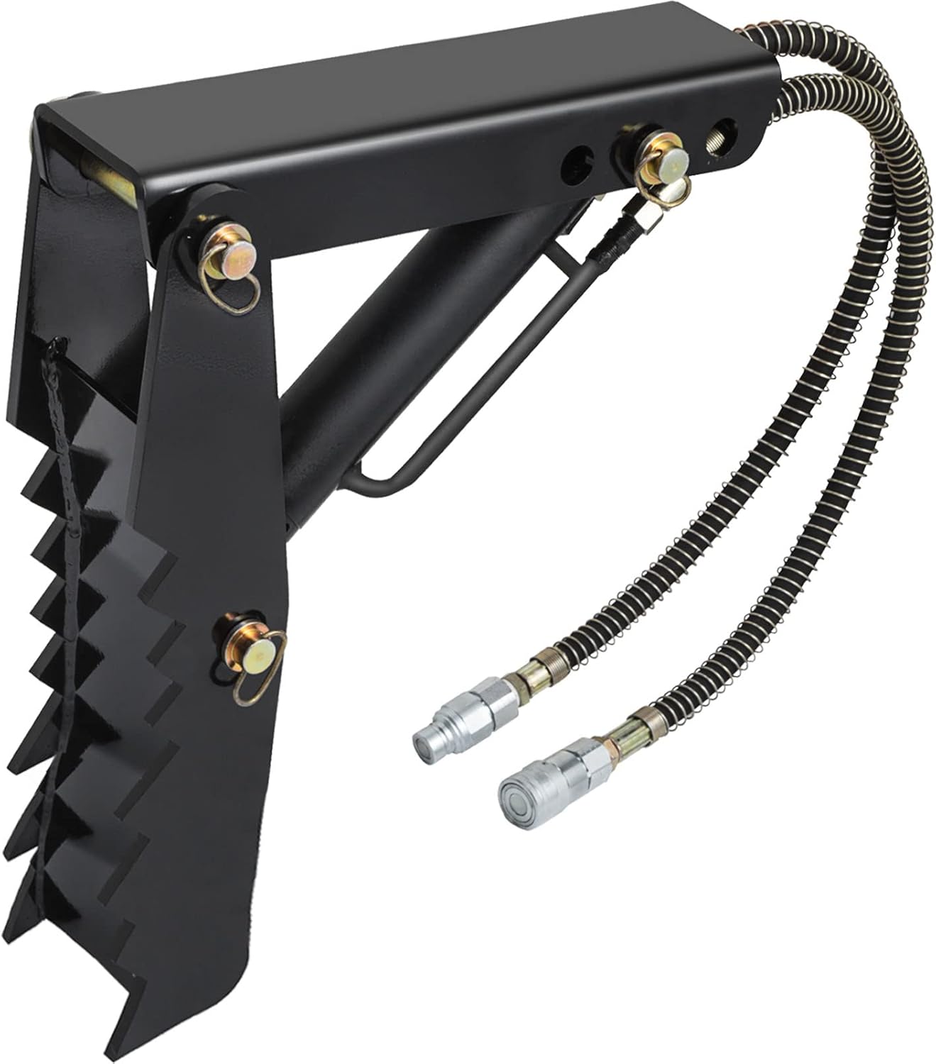 24 inch Hydraulic Backhoe Excavator Thumb Attachments Weld On 1/2in Teeth Thick Steel Plate Assembly with Hydraulic Cylinder Z410