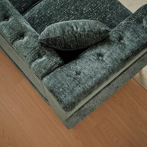 81.5" Chenille L-Shaped 5-Seater Sectional Sofa with 3 Cushions (Gray) H218284