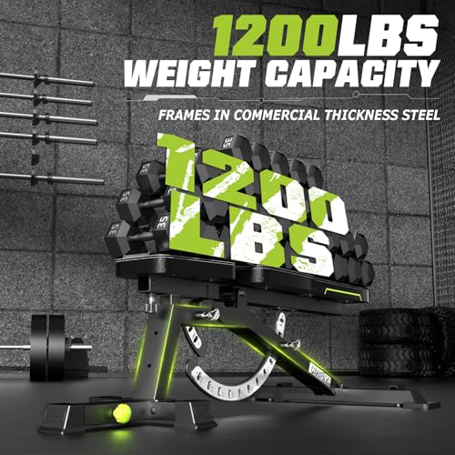 Adjustable Weight Bench with 1200 LBS Capacity P136