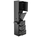 White 3 Drawer Salon Station with Cabinet and Hair Dryer Holders S9891