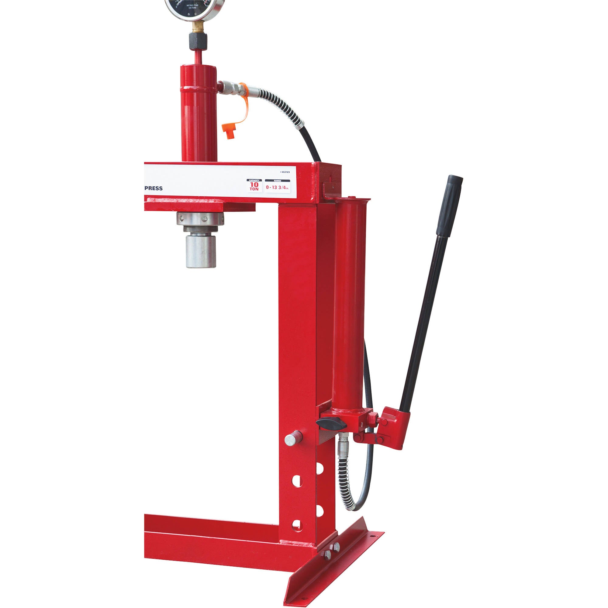10-Ton Hydraulic Shop Press with Gauge T3030