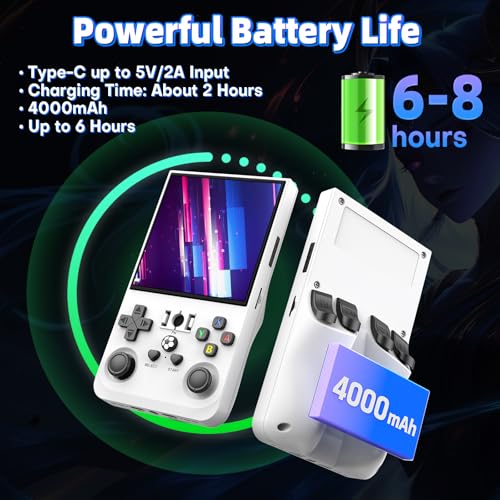 Retro Handheld Gaming Console with 64GB TF Card Transparent Gray Q19438