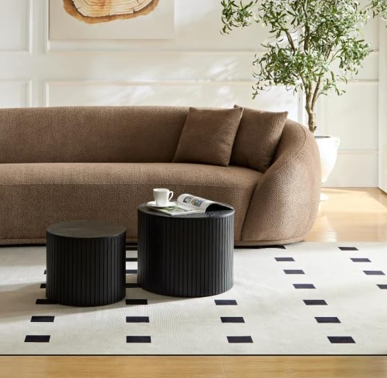 Cream Curved 3-Seater Boucle Sofa K407
